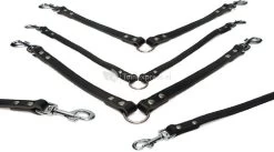 Beeztees Lederen Koppellijn Voor 2 Honden Zwart