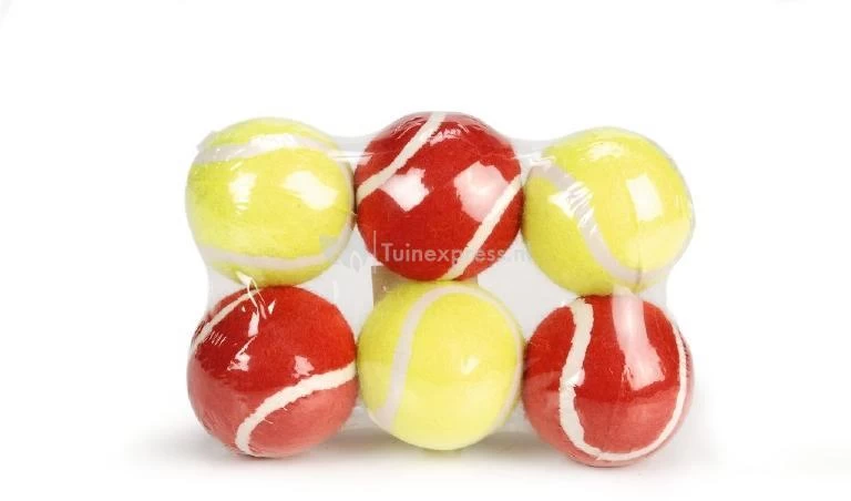 Beeztees Tennisbal 6 Pack Rood En Geel 3 Beeztees Tennisbal 6 Pack Rood En Geel