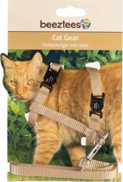 Beeztees Kattentuigje Met Riem Uni Beige 27 X 45 X 1 Cm -Beeztees 8712695195573 5