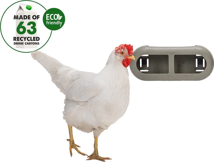 Beeztees Kippenvoerbak Grijs 30 X 14 X 13 Cm 4 Beeztees Kippenvoerbak Grijs 30 X 14 X 13 Cm - Afbeelding 2