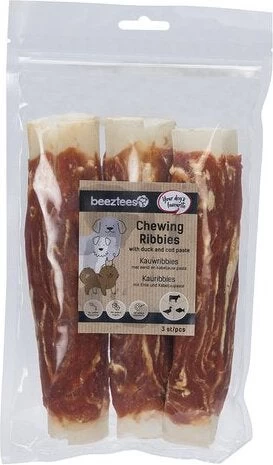Beeztees Hondensnack Kauwrib Eend Met Kabeljauw 3 Stuks 4 Beeztees Hondensnack Kauwrib Eend Met Kabeljauw 3 Stuks - Afbeelding 2