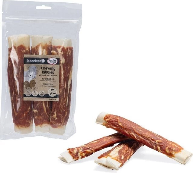 Beeztees Hondensnack Kauwrib Eend Met Kabeljauw 3 Stuks 5 Beeztees Hondensnack Kauwrib Eend Met Kabeljauw 3 Stuks - Afbeelding 3
