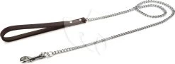 Beeztees Hondenriem Met Ketting 120cm X 12mm Bruin