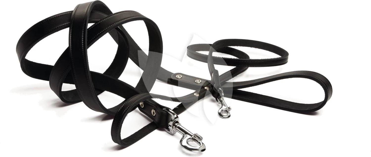 Beeztees Hondenriem Van Leer 130cm X 12mm Zwart 3 Beeztees Hondenriem Van Leer 130cm X 12mm Zwart