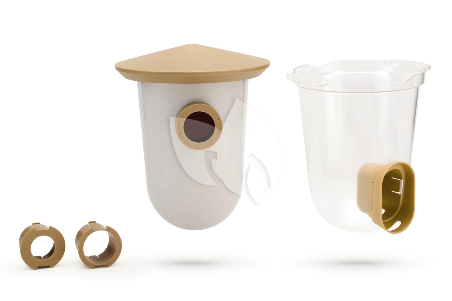 Beeztees Singing Friend Vogel- En Voederhuis Set Bruin 3 Beeztees Singing Friend Vogel- En Voederhuis Set Bruin