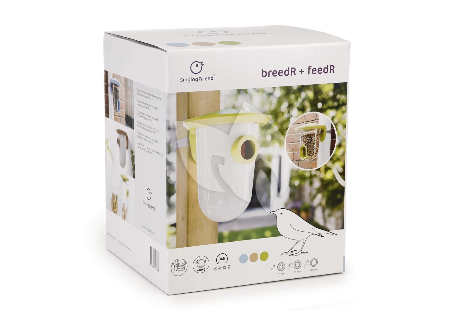 Beeztees Singing Friend Vogel- En Voederhuis Set Groen 4 Beeztees Singing Friend Vogel- En Voederhuis Set Groen - Afbeelding 2