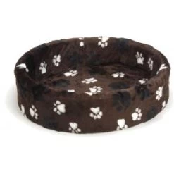 Beeztees Teddy Hondenmand Met Grote Voetprint Donkerbruin 70 Cm